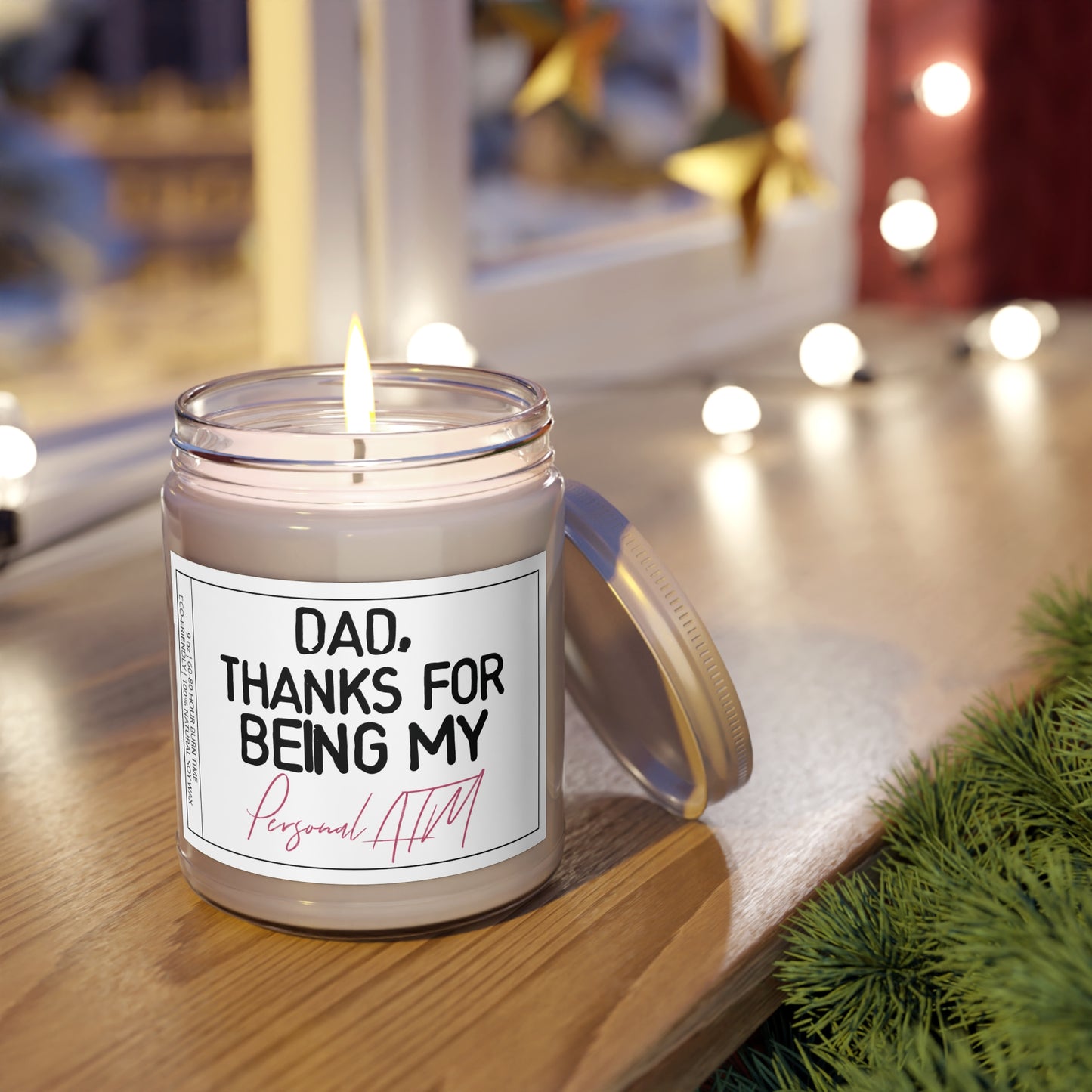 Dad Thanks for Being My Personal ATM | Funny Gift for Dads from Daughters | Father's Day Gift | Scented Candle