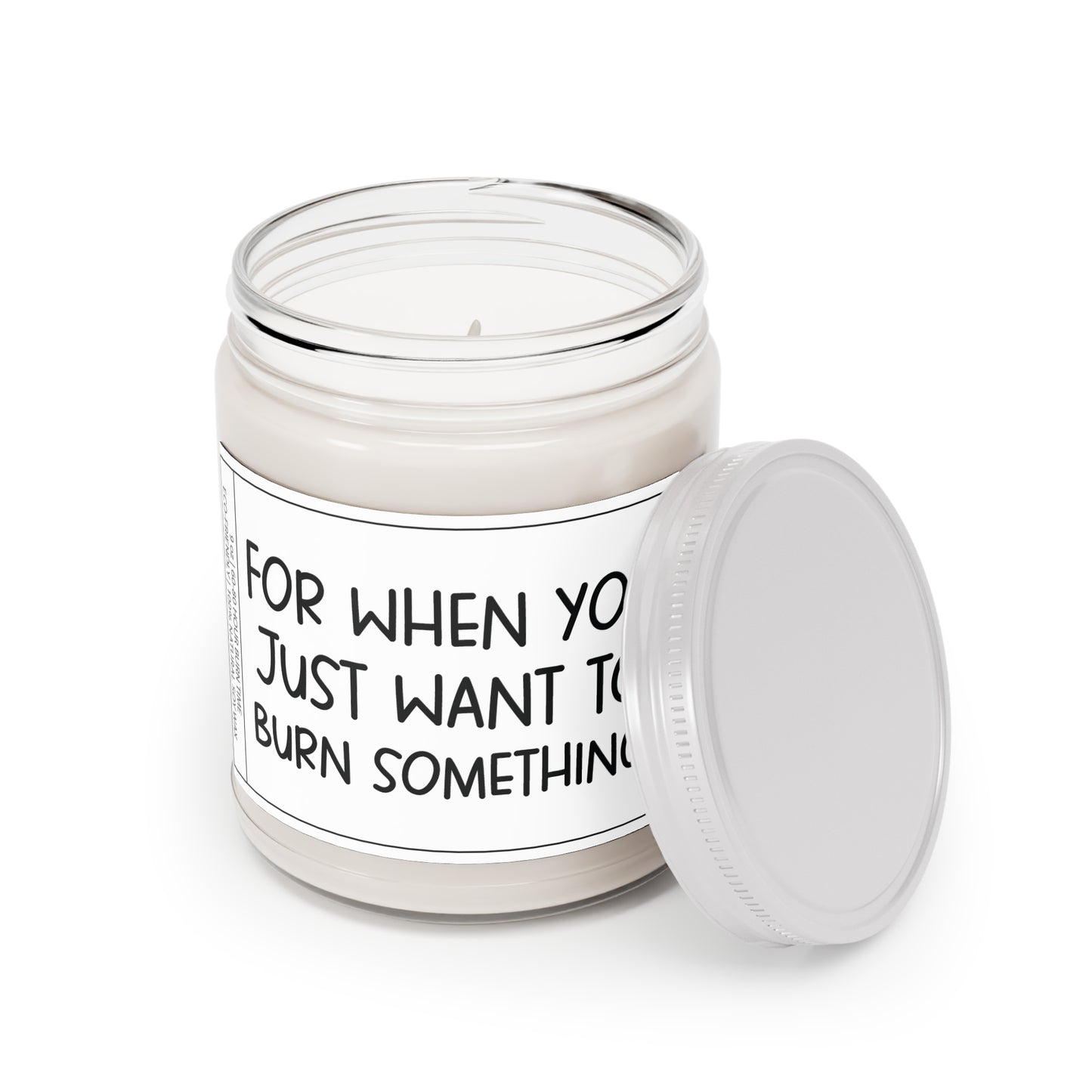 For When You Just Want to Burn Something | Funny Scented Soy Candle | Best Friend & Coworker Gift | Unique Gag Gift for Her