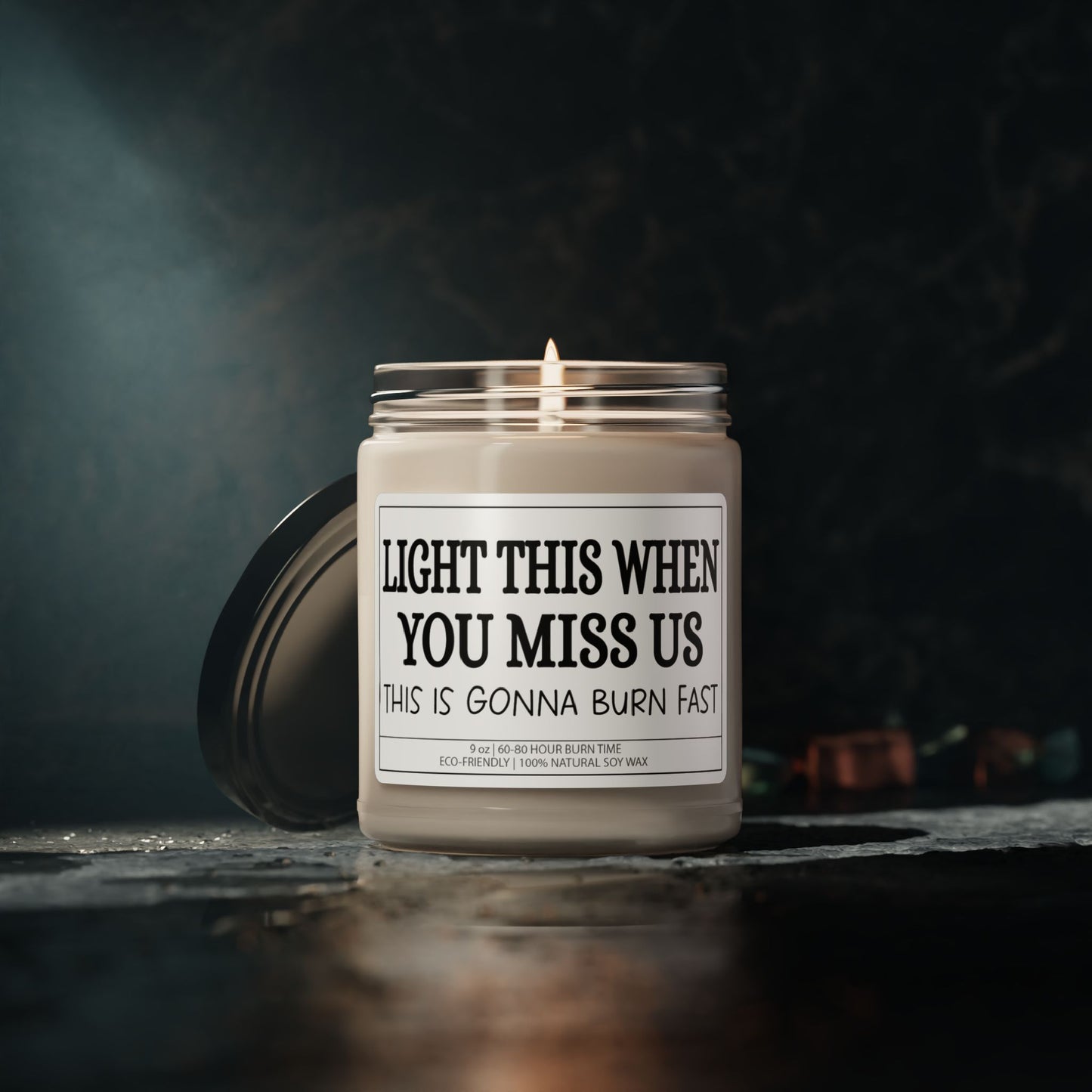 Light This When You Miss Us | Moving Away Gift Candle | Funny Farewell for Family, Friends & Coworkers