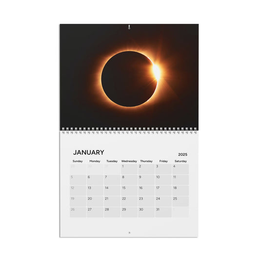 Journey Through the Stars: 2025 Solar System Calendar - Breathtaking Planet Images, Premium Quality, and Effortless Hanging (10.8" x 8.4")