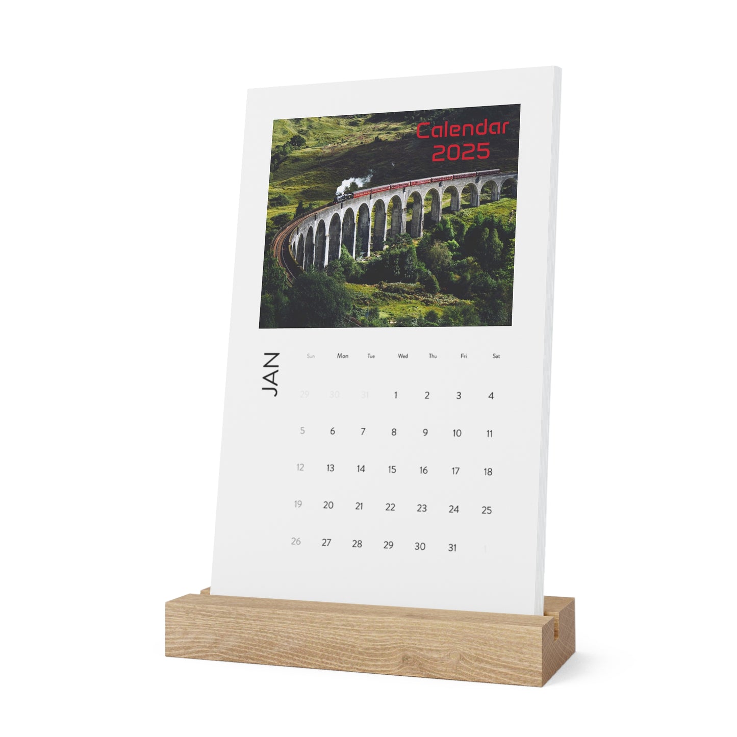 2025 Vintage Train Vertical Desk Calendar: Celebrate the Golden Age of Railways with Classic Photography (10.8" x 8.4")