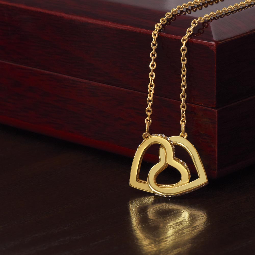 Interlocking Hearts Necklace Gift For Daughter, Mom, Wife | Share Beautiful moments with this Birthday / Anniversary Gift